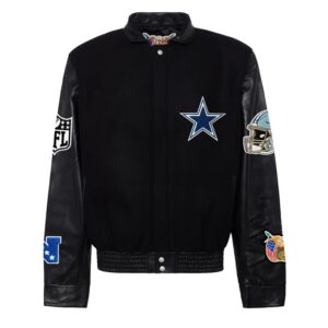 Dallas Cowboys Jeff Hamilton Wool And Leather Varsity Jacket