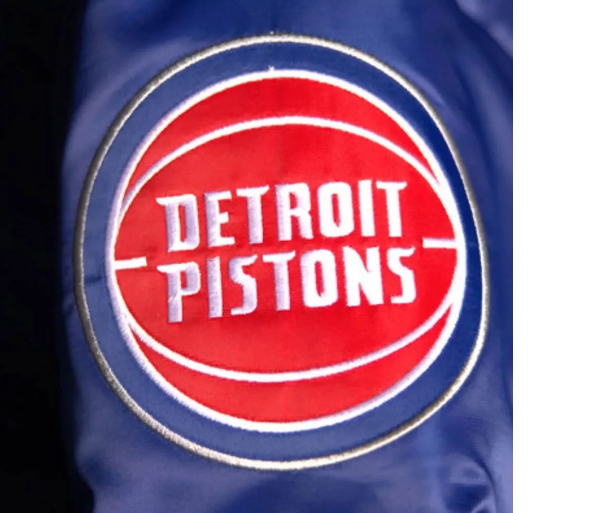 Detroit Pistons Blue Down Bubble Jacket
