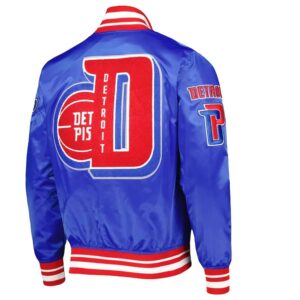 Detroit Pistons Finals 3x Champions Mash Up Satin Jacket