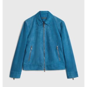 E! News 2025 Donny Osmond Blue Suede Jacket