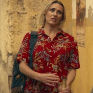 Frauds S01 Suranne Jones Red Floral Shirt