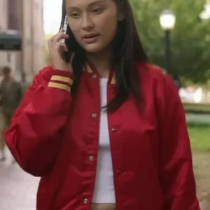 Lola Tung The Summer I Turned Pretty S03 Red Varsity Jacket