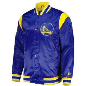 Golden State Warriors Force Play Satin Varsity Jacket