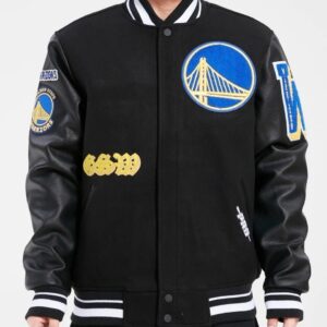 Golden State Warriors Old English Varsity Jacket