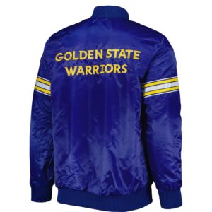Golden State Warriors Pick & Roll Full-Snap Satin Varsity Jacket