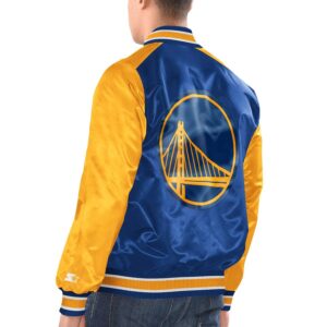 Golden State Warriors Renegade Satin Varsity Jacket