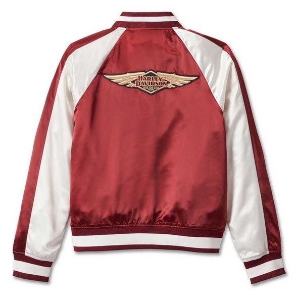 Harley Davidson 120th Anniversary Colorblocked Bomber Jacket