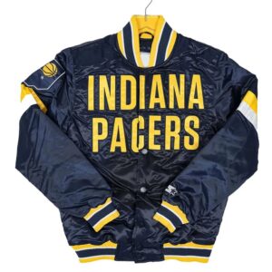 Home Game Indiana Pacers Navy Satin Jacket