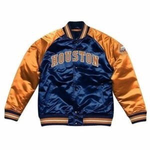 Houston Astros Blue And Orange Satin Jacket