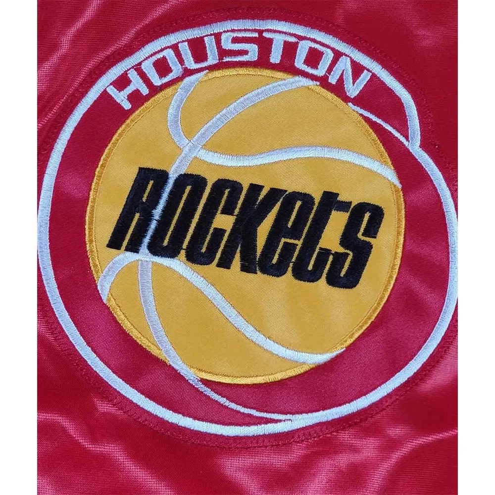 Houston Rockets Teddy Red Varsity Satin Jacket