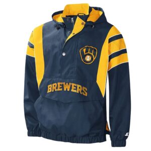 Impact Milwaukee Brewers Half-Zip Hoodie Jacket