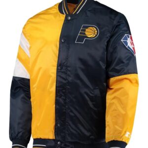 Indiana Pacers Leader Color Block Satin Varsity Jacket