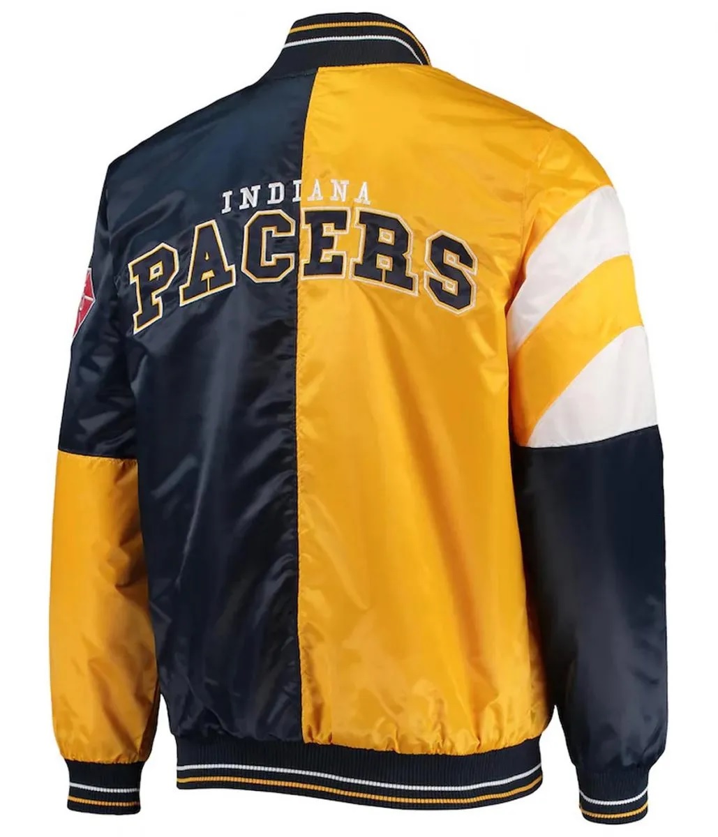 Indiana Pacers Leader Color Block Satin Varsity Jacket