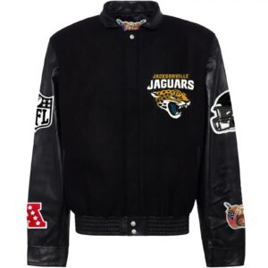 Jacksonville Jaguars Jeff Hamilton Wool and Leather Jacket