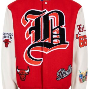 Jeff Hamilton Chicago Bulls Red And White Jacket