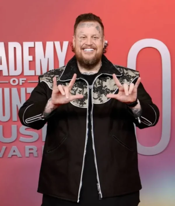 Jelly Roll jacket from the 60th Academy of Country Music Awards featuring stylish tailored design and event-inspired detailing