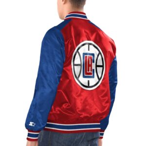LA Clippers Renegade Satin Varsity Jacket