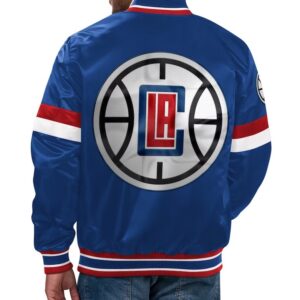 LA Clippers Starter Royal Home Game Satin Varsity Jacket