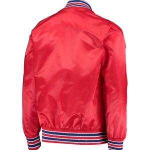LA Clippers The Diamond Classic Red Satin Varsity Jacket