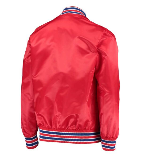 LA Clippers The Diamond Classic Red Satin Varsity Jacket
