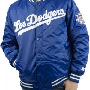 LA Dodgers National Blue Satin Varsity Jacket