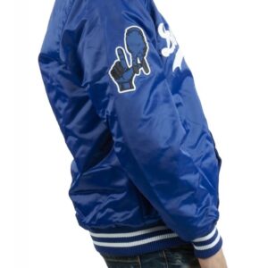 LA Dodgers National Blue Satin Varsity Jacket