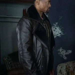 Power Book III London Brown Shearling Leather Jacket