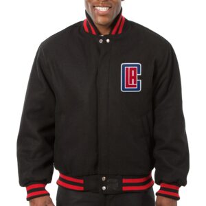 Los Angeles Clippers Black Wool Varsity Jacket