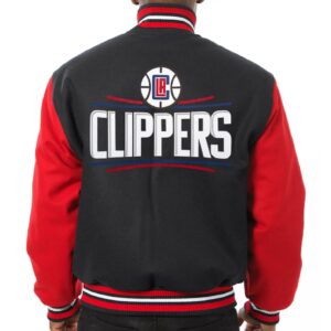 Los Angeles Clippers Red & Black Wool Varsity Jacket