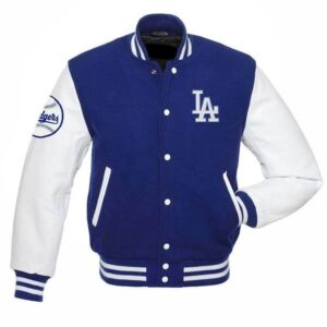 Los Angeles Dodgers Blue And White Letterman Jacket