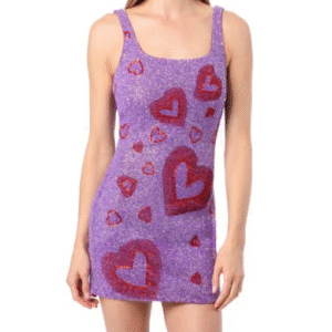 Love Island Games S02 Ariana Madix Red Hearts Purple Dress