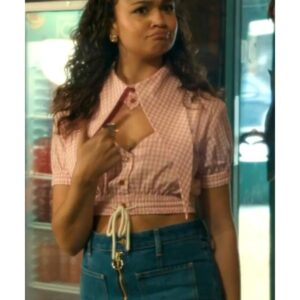 Maintenance Required 2025 Madison Bailey Pink Cut Out Blouse