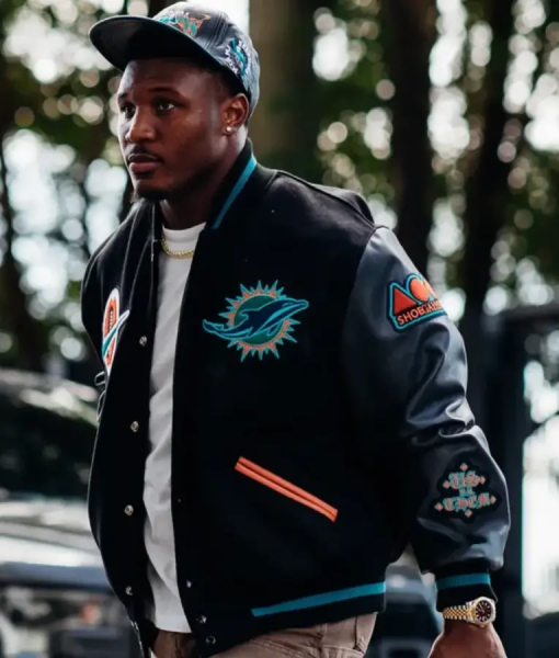 Malik Washington Rivalries Miami Dolphins Varsity Jacket