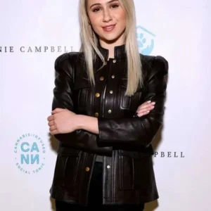 Maria Bakalova Brown Leather Jacket