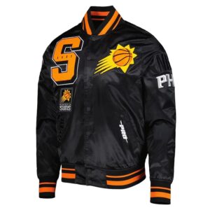 Phoenix Suns Mash Up Black Satin Jacket