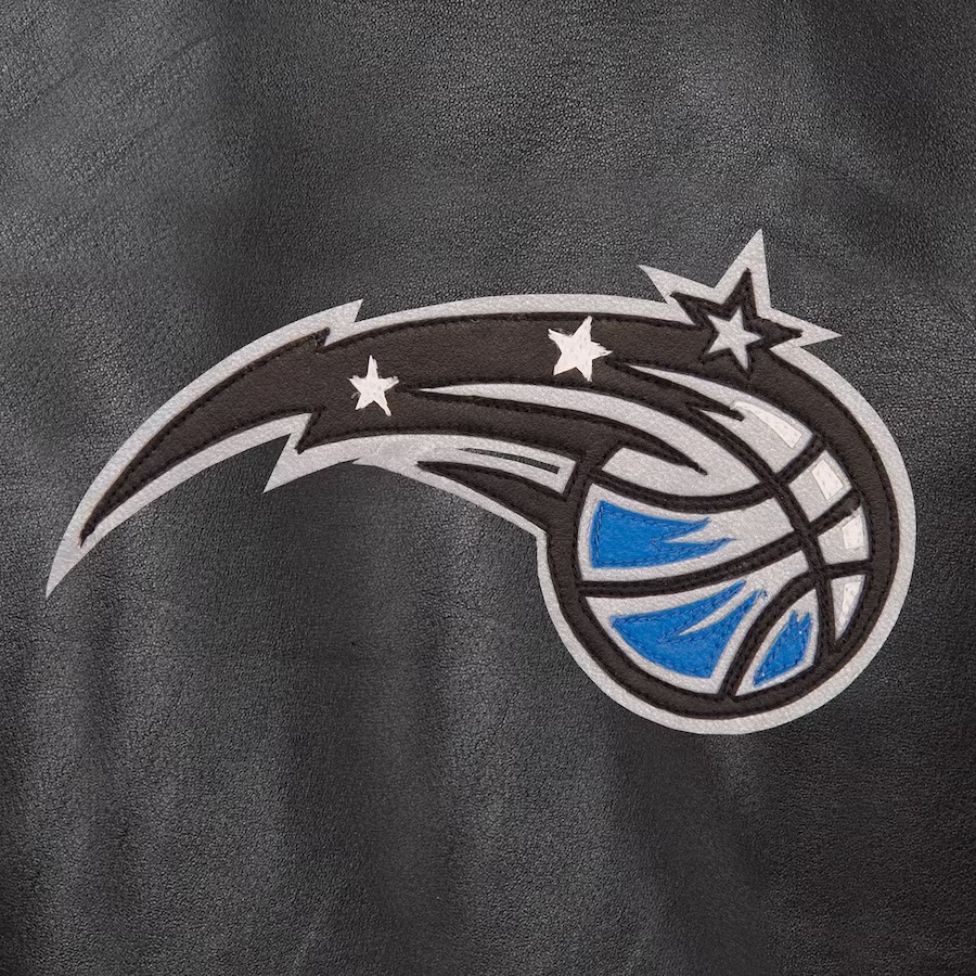 Men’s JH Design Black Orlando Magic Leather Jacket