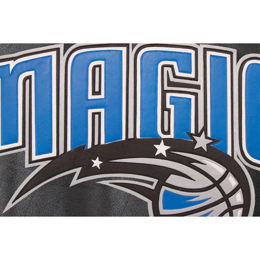 Men’s JH Design Black Orlando Magic Leather Jacket