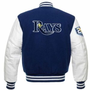 Men’s TB Rays Blue and White Letterman Jacket