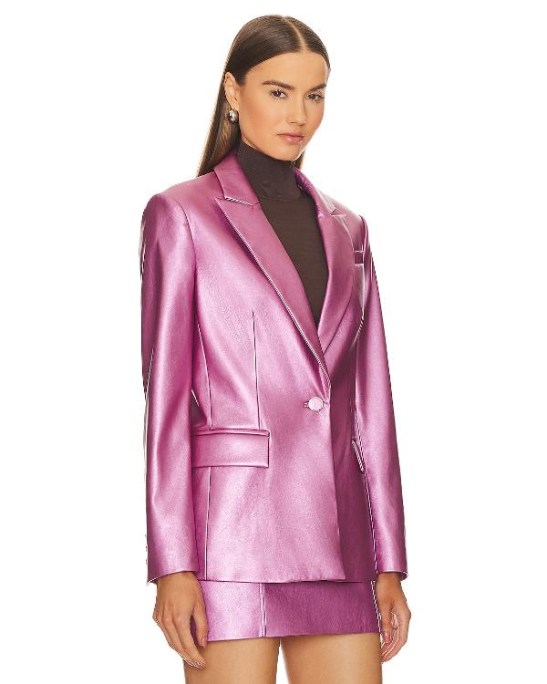 High Potential S02 Kaitlin Olson Pink Leather Blazer