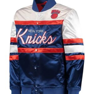 NY Knicks Hardwood Classics Blue White Jacket