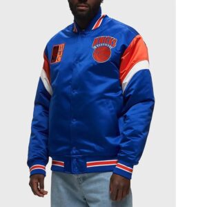 NY Knicks Heavyweight Royal Satin Jacket