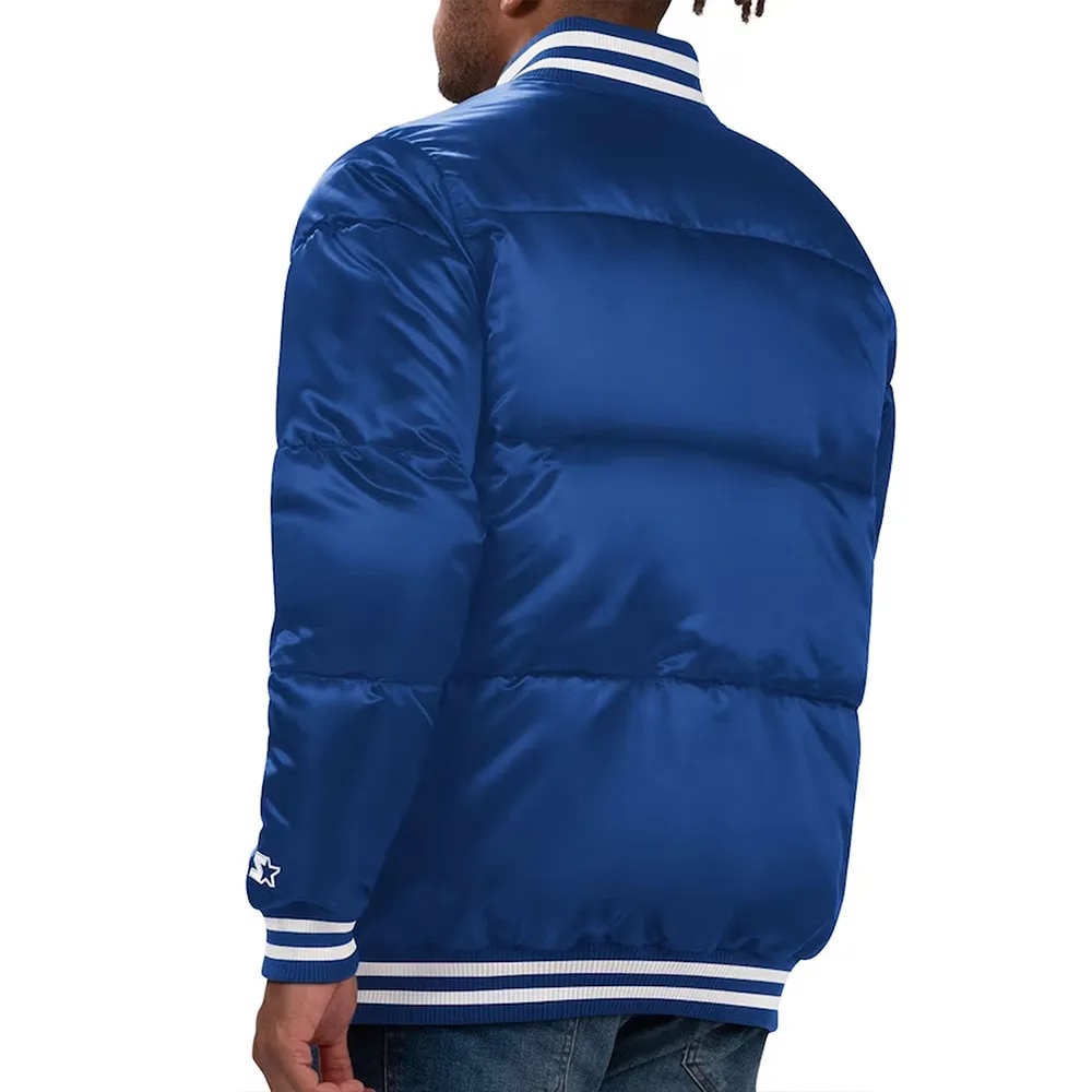 NY Mets Cooperstown Collection Bronx Puffer Satin Jacket