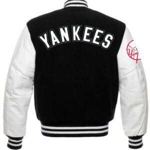 NY Yankees Black and White Varsity Jacket
