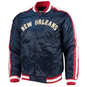 Navy The Offensive New Orleans Pelicans Satin Jacke