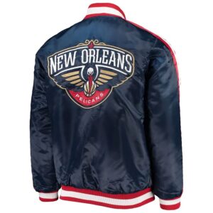 Navy The Offensive New Orleans Pelicans Satin Jacke
