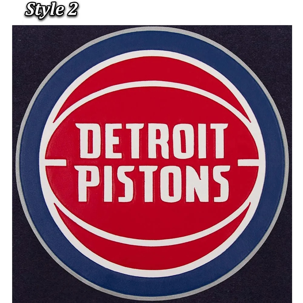 Navy White Detroit Pistons Varsity Jacket