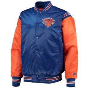 New York Knicks Enforcer Full-Snap Satin Varsity Jacket