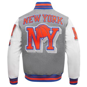 New York Knicks Mashup Wool & Leather Varsity Jacket