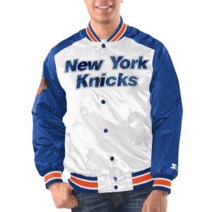 New York Knicks Renegade Satin Varsity Jacket