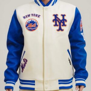 New York Mets Retro Classic Rib Wool Varsity Jacket
